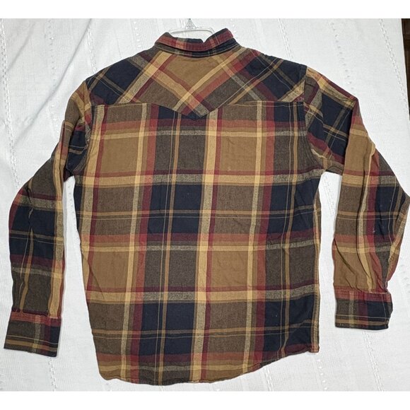 Levis Men's L Long Sleeve Plaid Flannel Shirt Button Front Chest Pockets Yokes - Picture 10 of 10